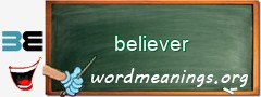 WordMeaning blackboard for believer